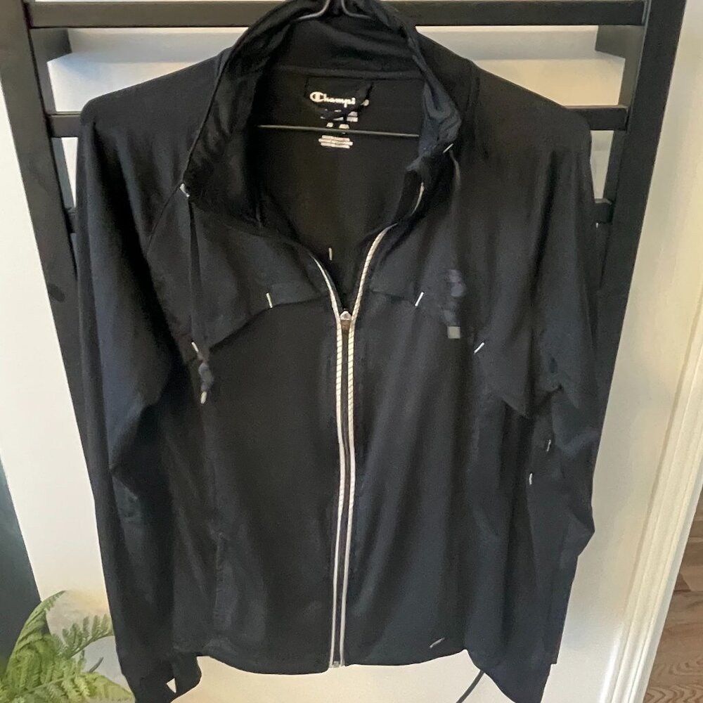 Champion Black Zip-Up Athletic Jacket | Women’s Medium